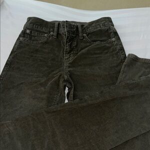 American Eagle Outfitters Green Corduroy Pants with Ribbed Texture